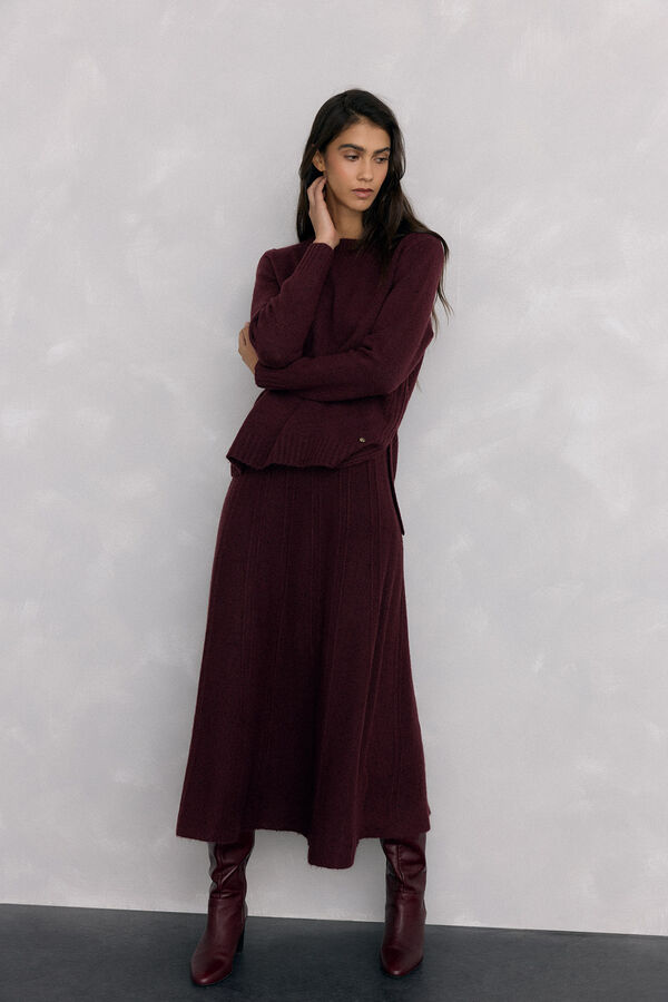 Pedro del Hierro Saia de malha Bordeaux