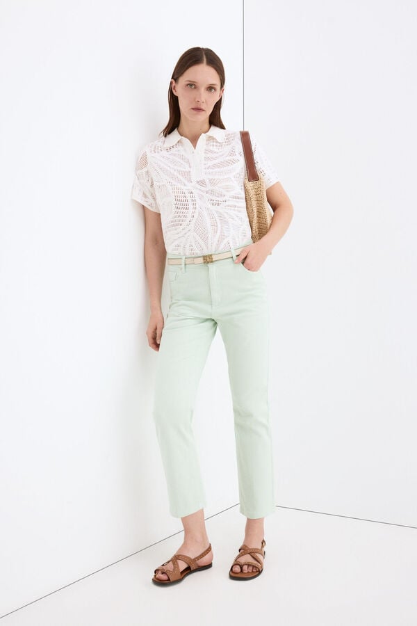 Pedro del Hierro Jeans reto capri b&aacute;sico Turquesa