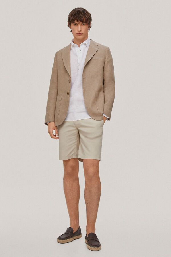 Pedro del Hierro Blazer linho Marrom