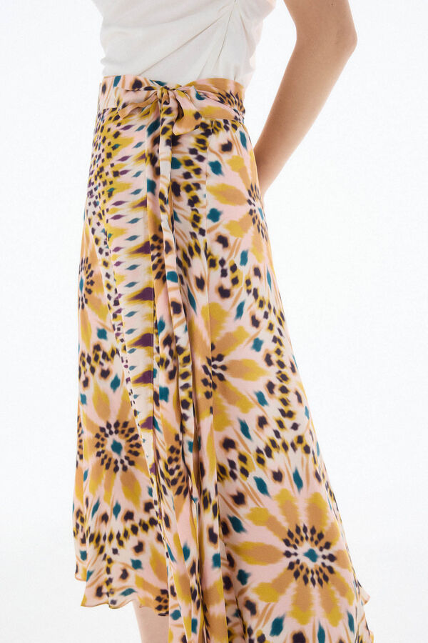 TFP by Tamara Falcó Falda pareo estampada Amarillo