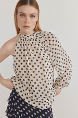 Pedro del Hierro Blusa fluida asim&eacute;trica Azul