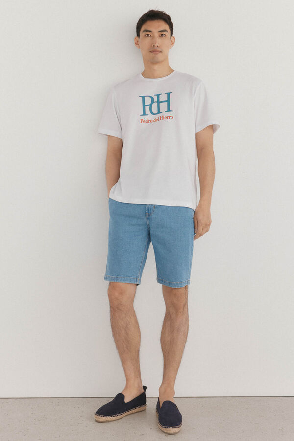 Pedro del Hierro Bermuda denim regular fit Azul