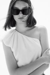 TFP by Tamara Falc&oacute; Top assim&eacute;trico Ecru