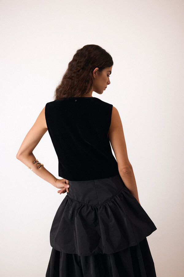 Pedro del Hierro Chaleco terciopelo Negro