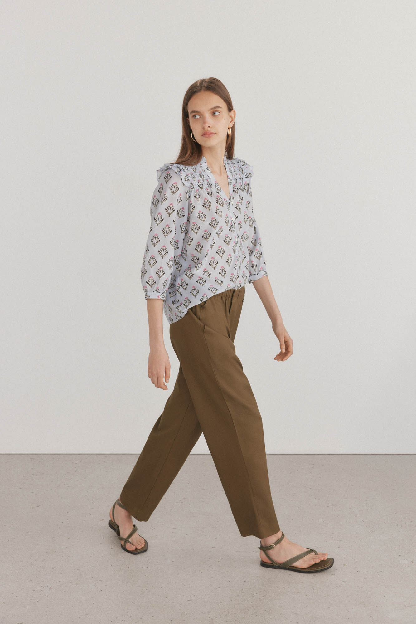 Pedro del Hierro Blusa rom&aacute;ntica estampada