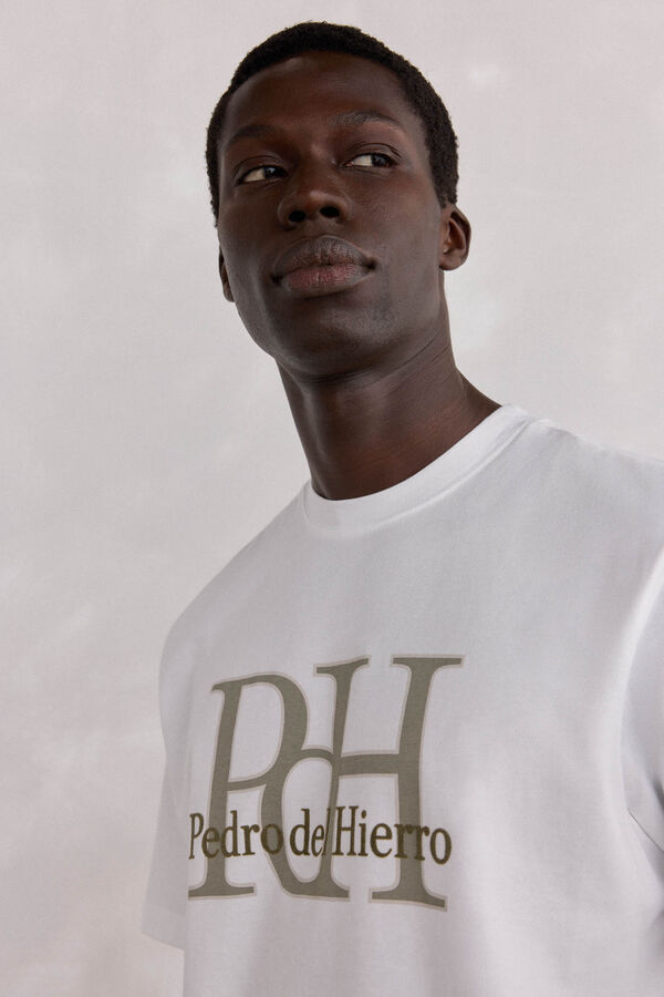 Pedro del Hierro Camiseta logo Blanco