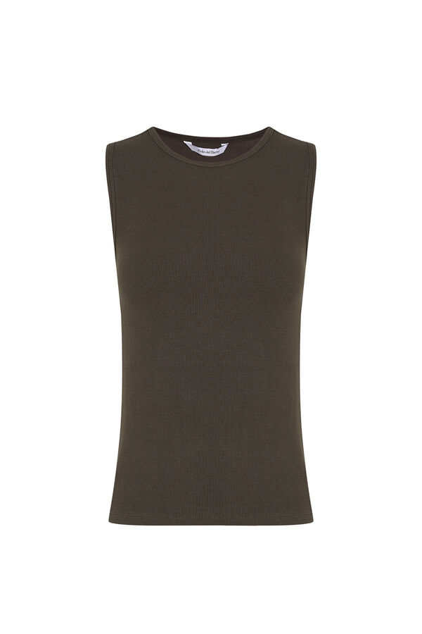 Pedro del Hierro Camiseta basica sin mangas canal&eacute; Verde