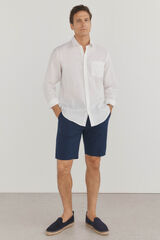 Pedro del Hierro Bermudas chino estrutura Azul