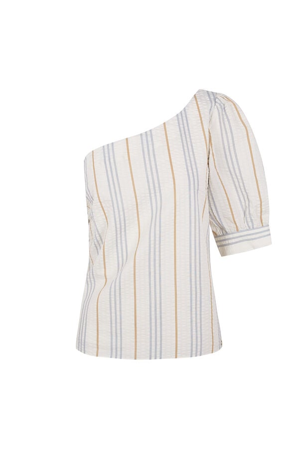 Pedro del Hierro Top assim&eacute;trico Beige