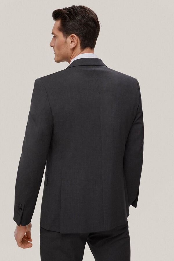 Pedro del Hierro Blazer fato liso bi<br>-stretch Cizento