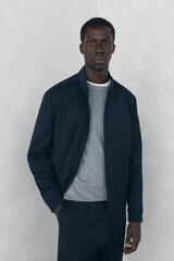 Pedro del Hierro Cazadora bomber de lana Azul