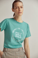 Pedro del Hierro T-shirt manga curta logo algodão orgânico Verde