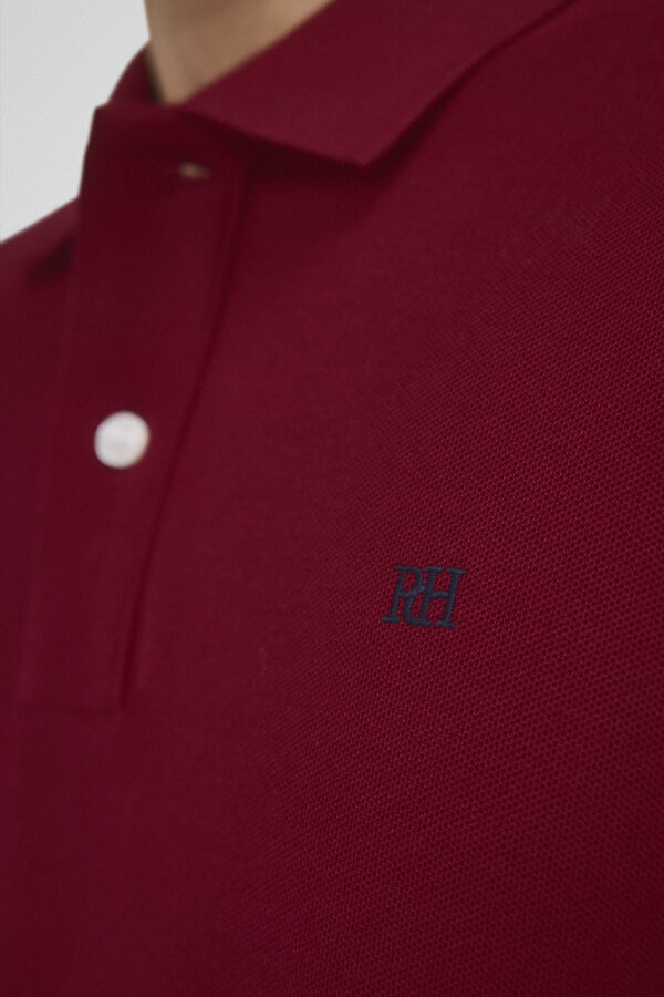 Pedro del Hierro Polo b&aacute;sico piqu&eacute; Bordeaux