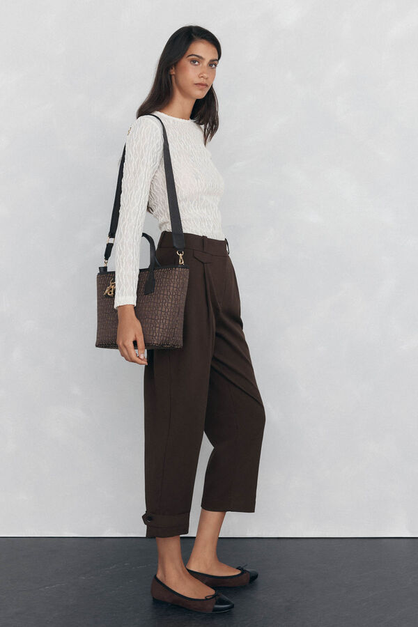 Pedro del Hierro Camiseta estructura manga larga Crudo