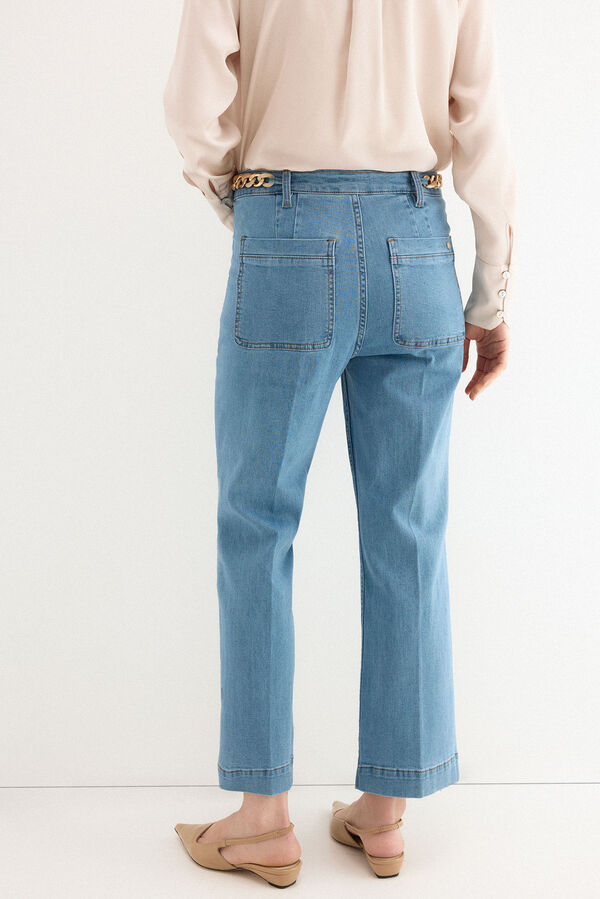 Pedro del Hierro Jeans cano reto cropped Azul