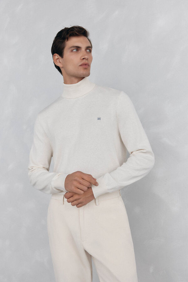 Pedro del Hierro Jersey cuello cisne Crudo