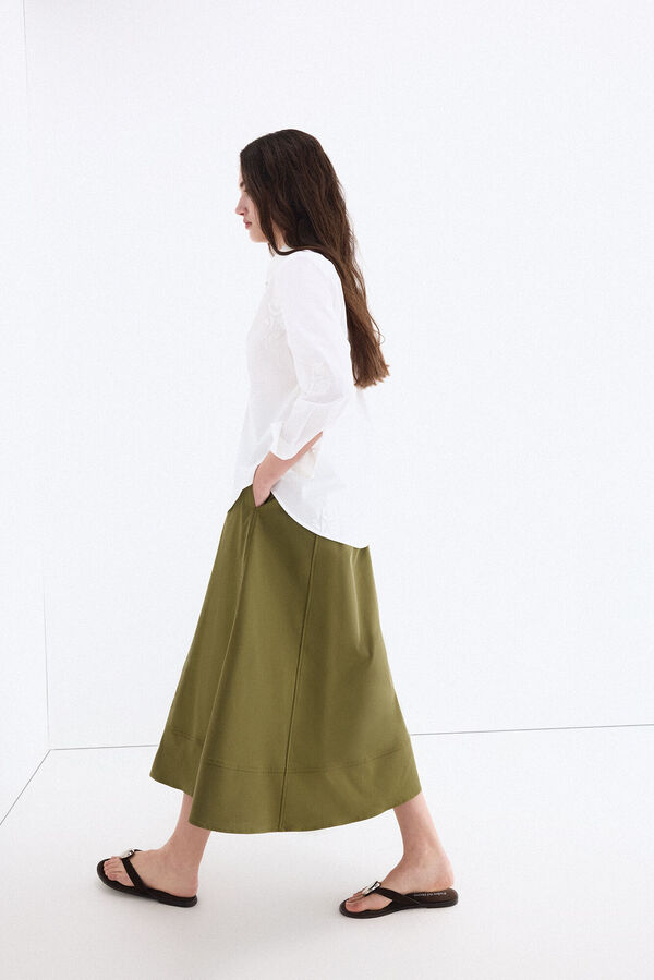 Pedro del Hierro Camisa ampla bordada Branco