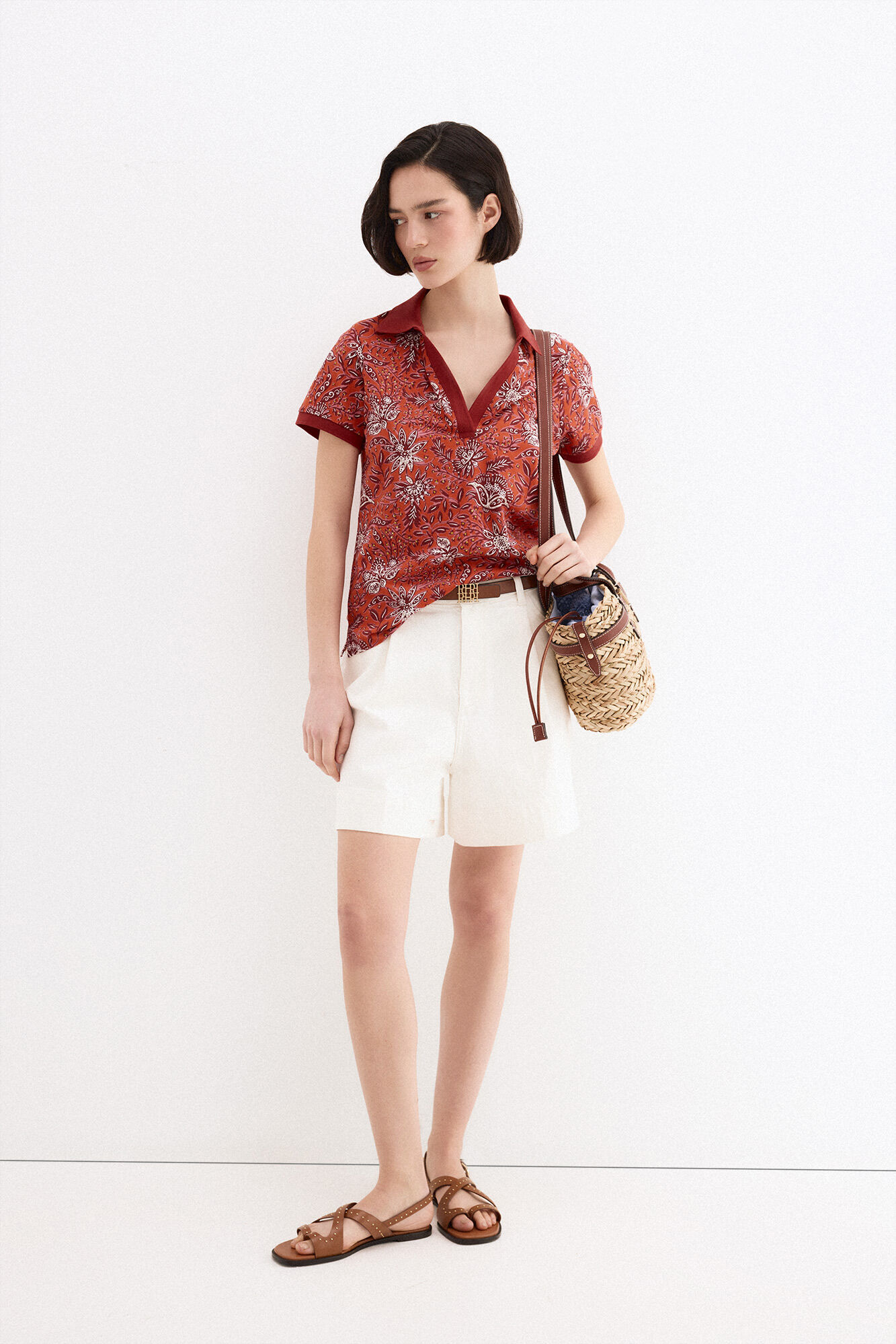 Pedro del Hierro Polo manga corta estampado