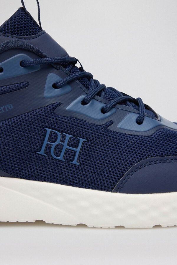 Pedro del Hierro Sapatilhas t&ecirc;xtil cord&otilde;es Azul