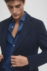 Pedro del Hierro Blazer de malha com debruns remov&iacute;veis Azul