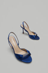 Pedro del Hierro Sandalia sat&eacute;n cristal Azul