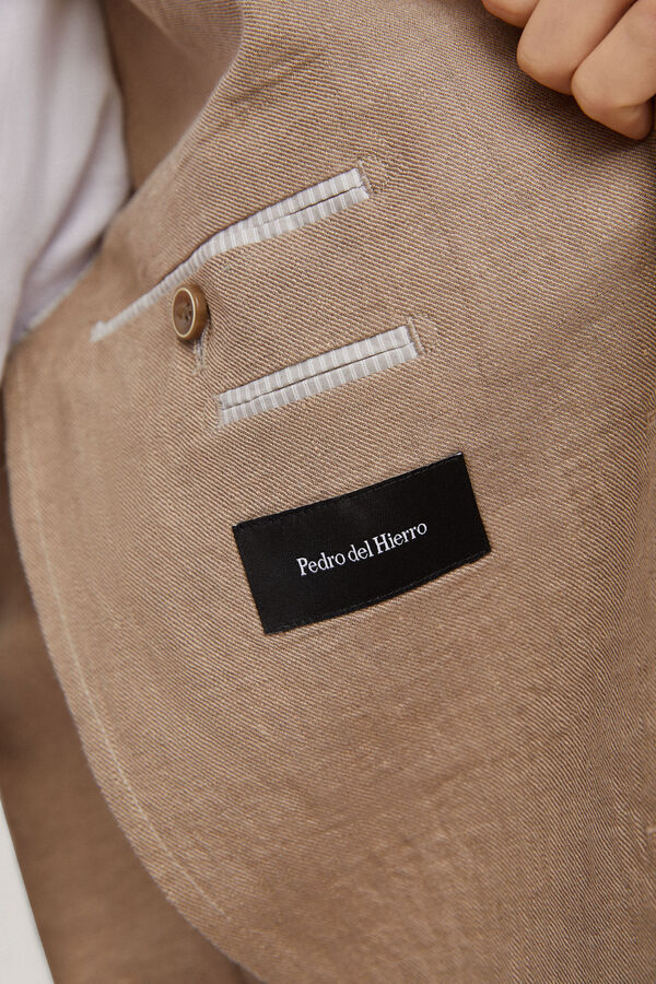 Pedro del Hierro Blazer linho Marrom