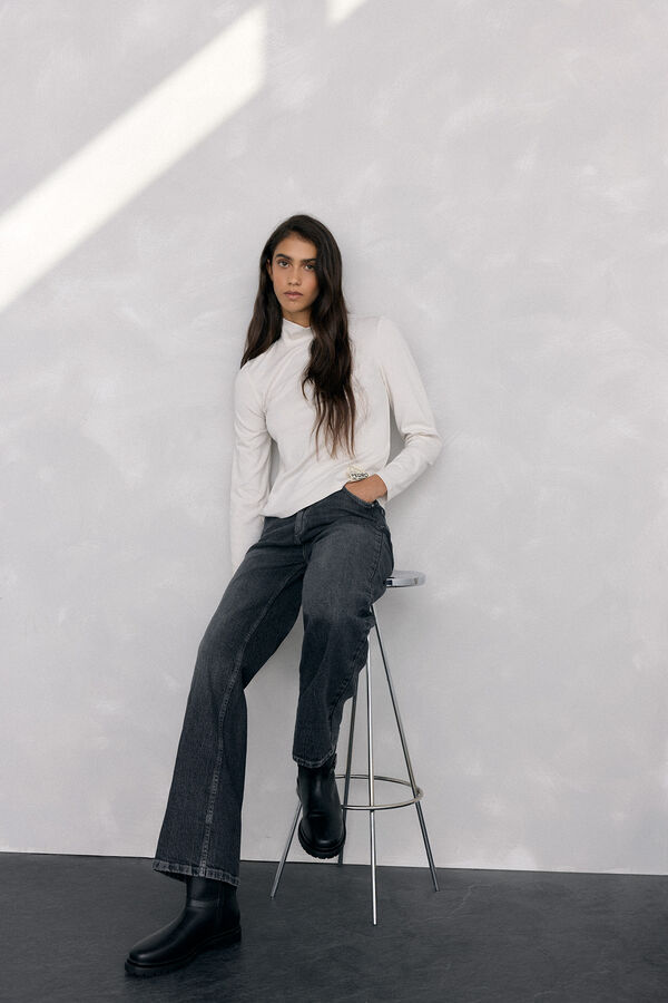 Pedro del Hierro Camiseta cuello alto Blanco