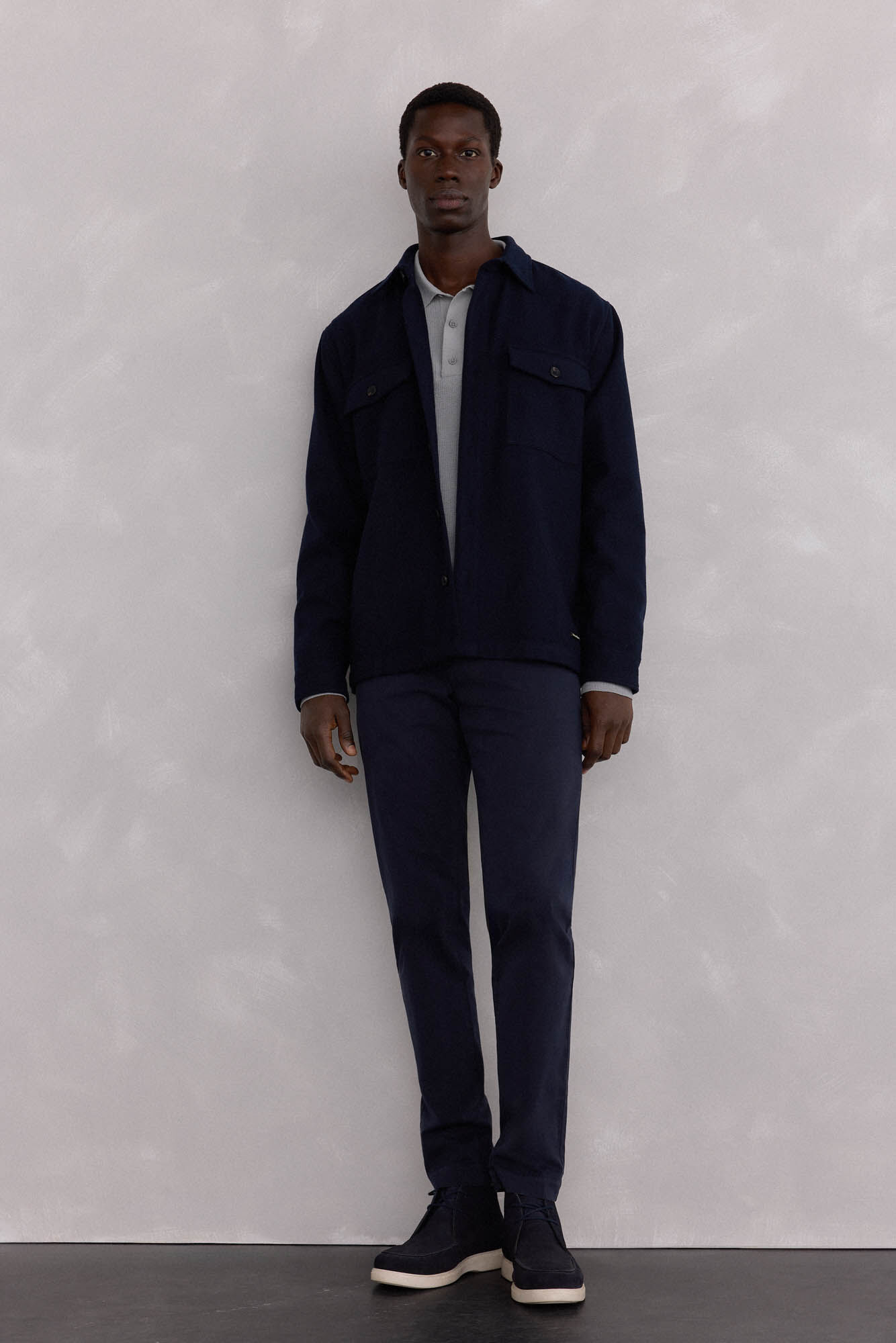 Pedro del Hierro Sobrecamisa de l&atilde; lisa