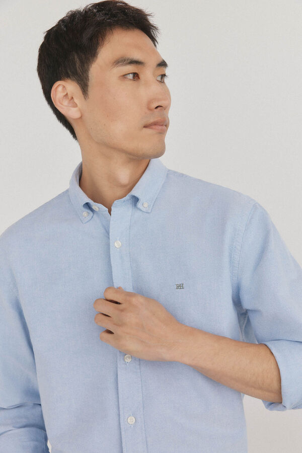 Pedro del Hierro Camisa iconic oxford liso Azul