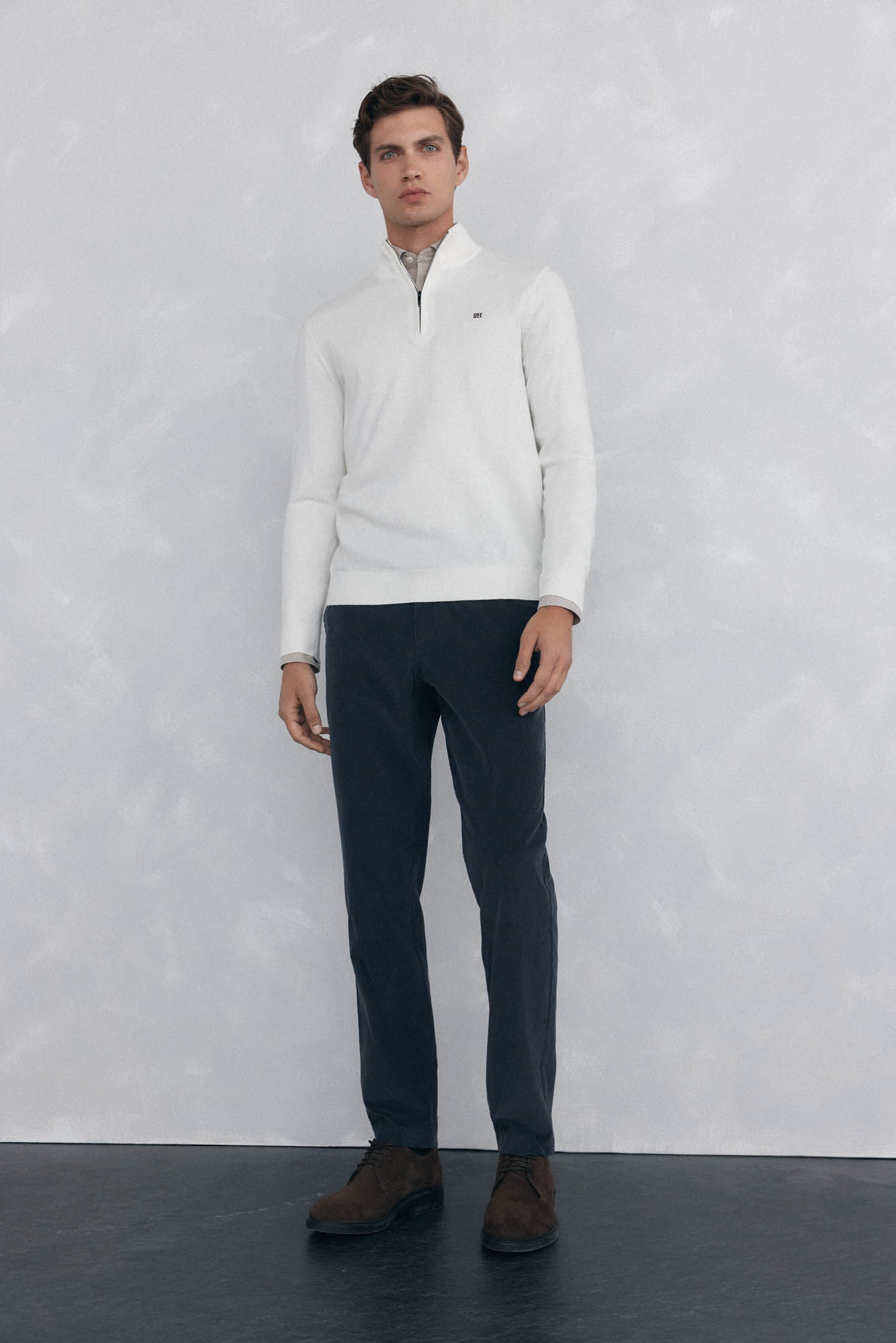 Pedro del Hierro Cal&ccedil;a cal&ccedil;as chino de veludo veludo leve e regular fit