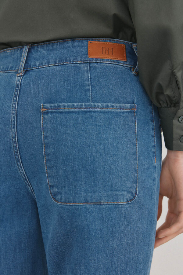 Pedro del Hierro Jeans flare cropped Azul