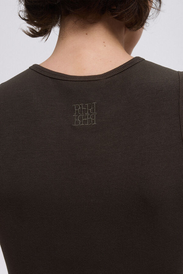 Pedro del Hierro Camiseta basica sin mangas canal&eacute; Verde