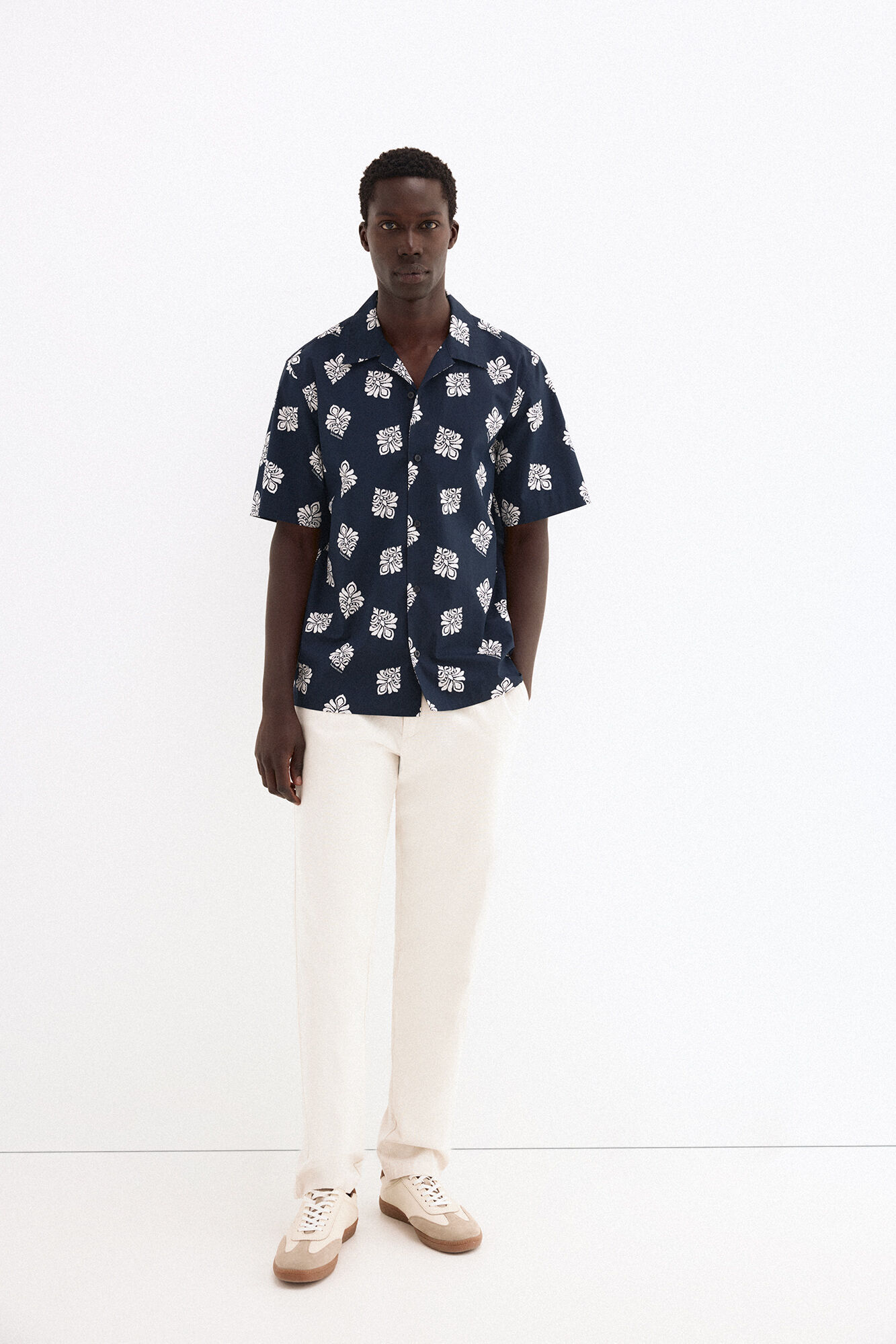 Pedro del Hierro Camisa estampada manga curta