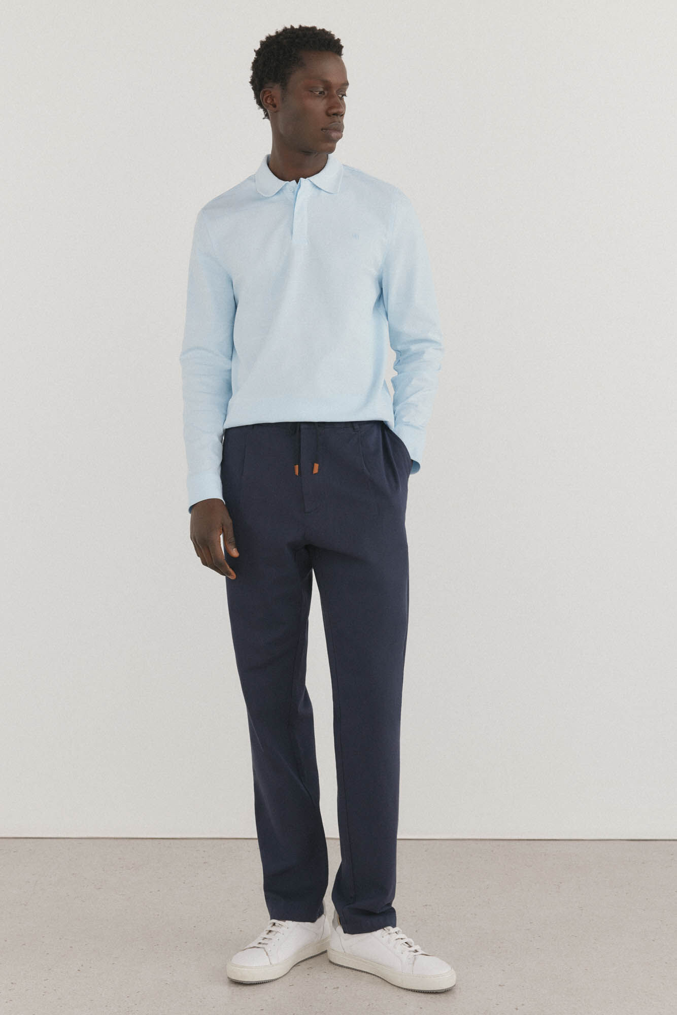 Pedro del Hierro Pantal&oacute;n chino algod&oacute;n-lino