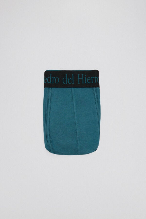 Pedro del Hierro Boxer malha lisa Verde