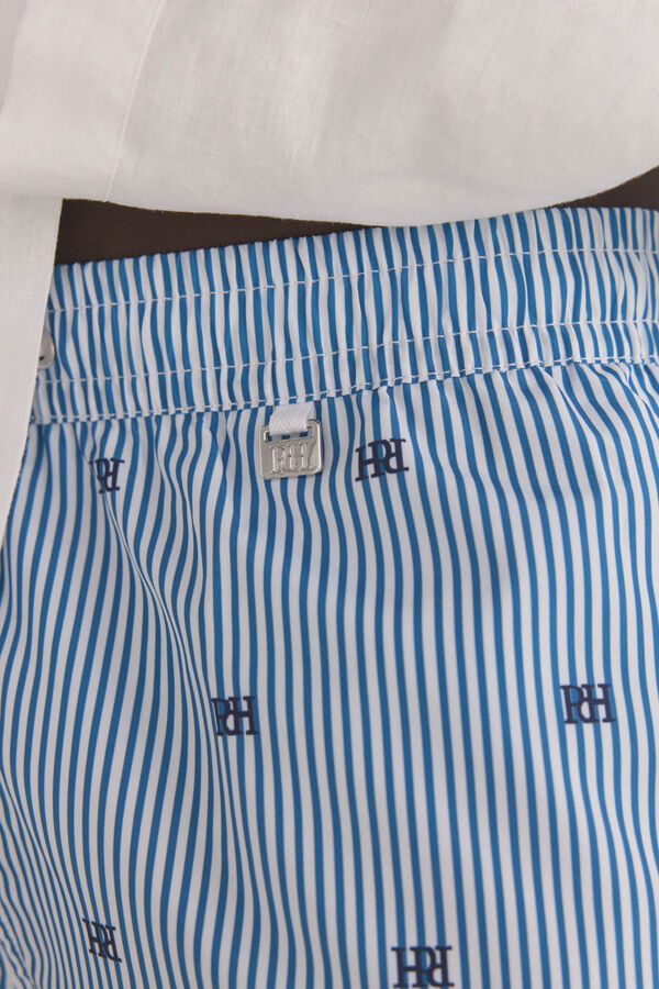 Pedro del Hierro Mai&ocirc; com estampado de logo riscas Azul