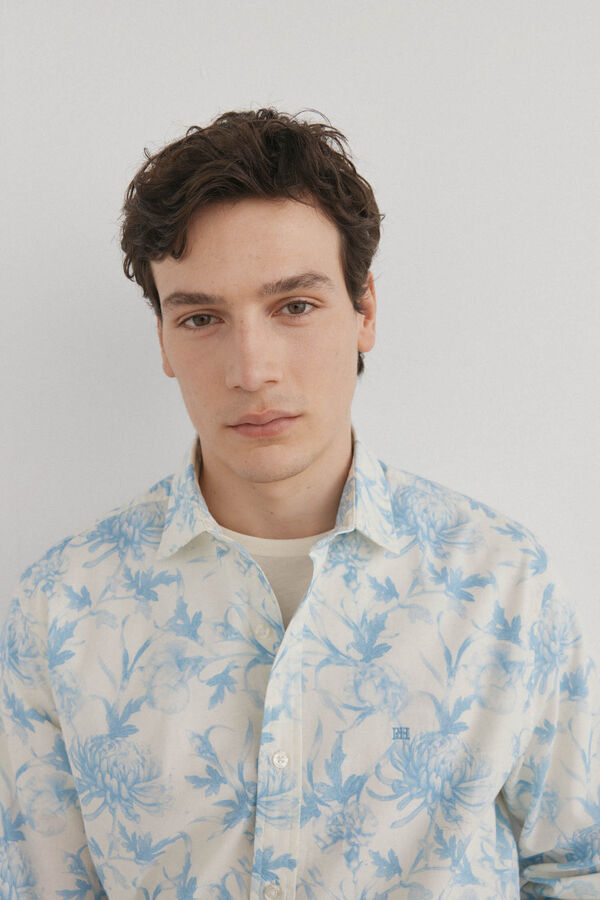 Pedro del Hierro Camisa estampada Azul