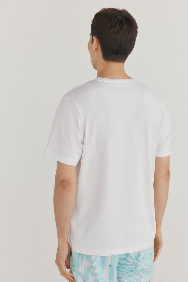 Pedro del Hierro Camiseta logo Blanco
