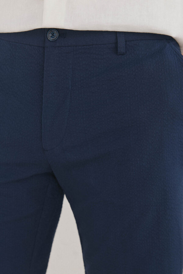 Pedro del Hierro Bermudas chino estrutura Azul