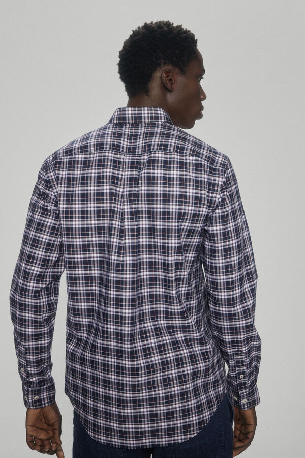Pedro del Hierro Camisa cuadros non iron + antimanchas Azul