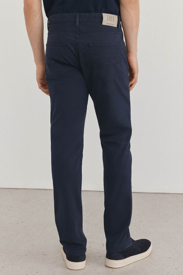 Pedro del Hierro Pantal&oacute;n 5 bolsillos color premium flex slim fit Azul