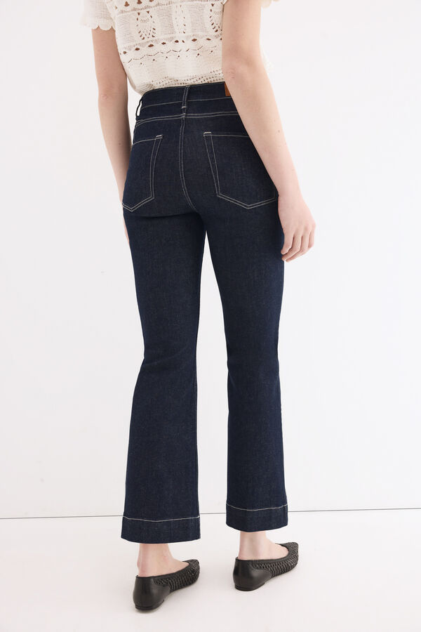 Pedro del Hierro Jeans push up flare cropped Azul