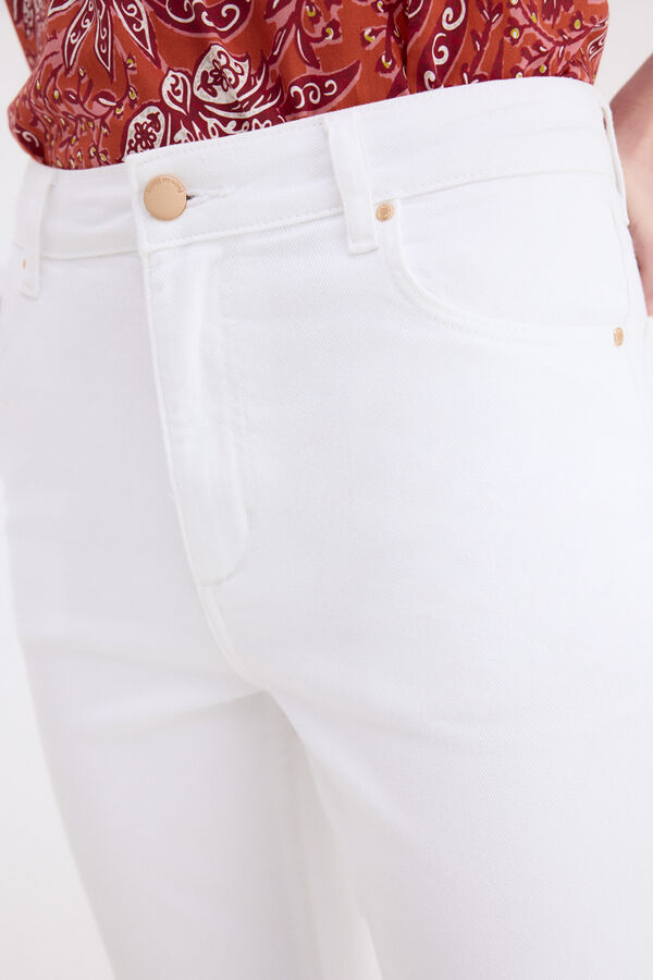 Pedro del Hierro Jeans reto capri b&aacute;sico Branco