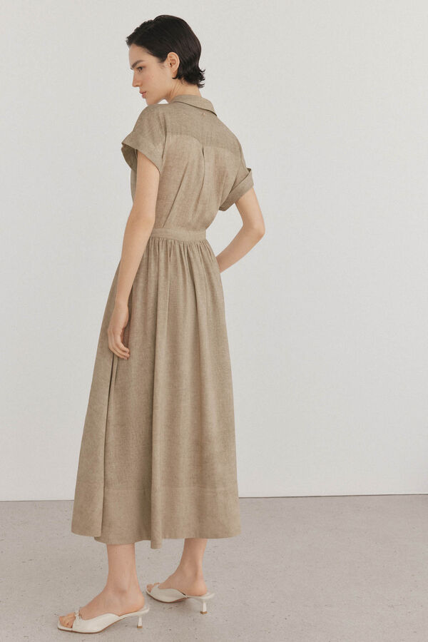 Pedro del Hierro Vestido de cintura subida Verde