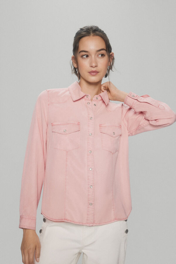 Pedro del Hierro Camisa vaquera 100% TENCEL&trade; Lyocell Rosa