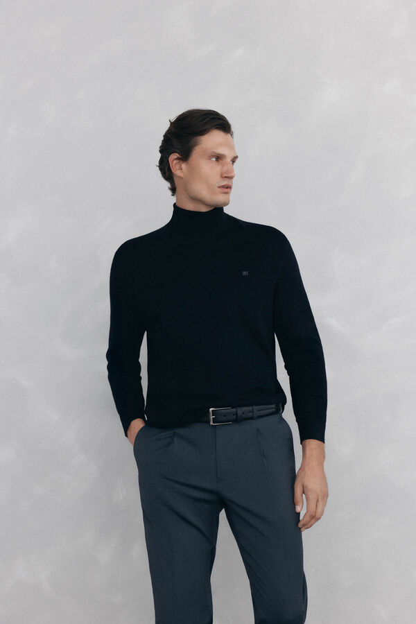 Pedro del Hierro Jersey cuello cisne Negro