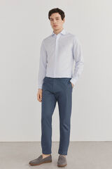 Pedro del Hierro Camisa cuadros f&aacute;cil plancha + anti olor slim fit Azul