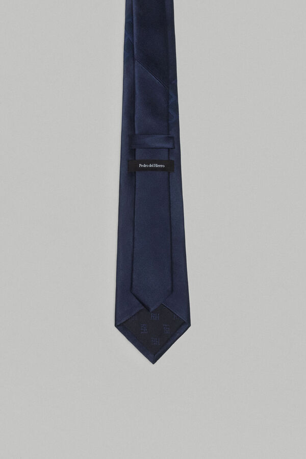 Pedro del Hierro gravata seda natural Azul