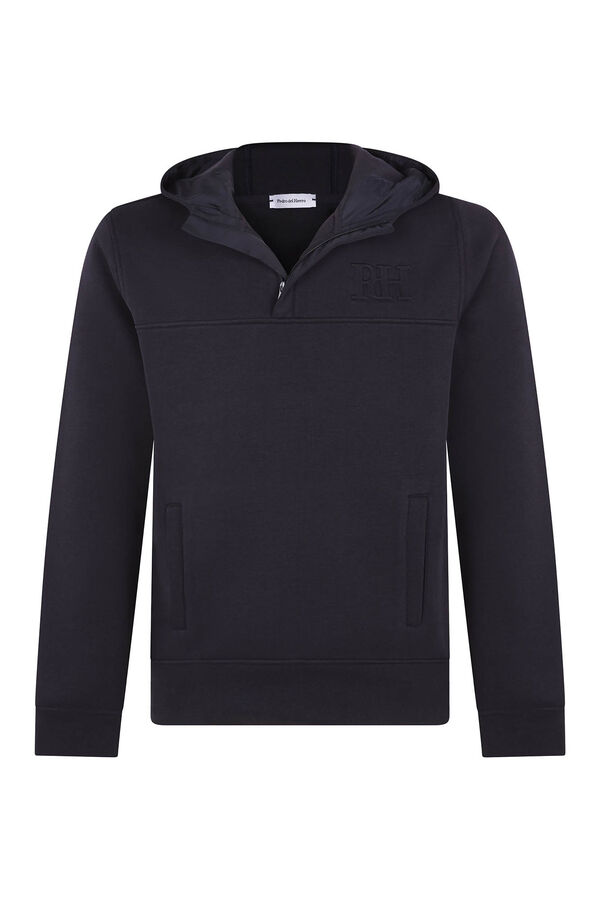 Pedro del Hierro Sudadera con capucha tejido t&eacute;cnico Azul