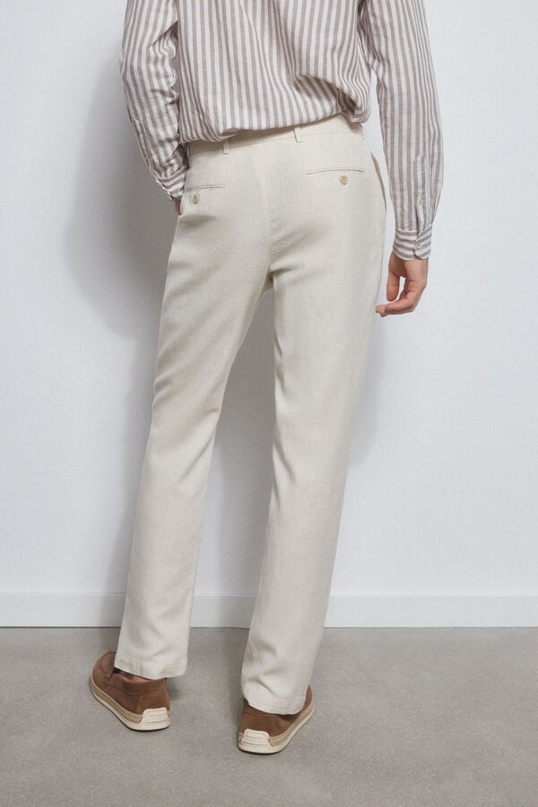 Pedro del Hierro Cal&ccedil;as chino regular fit Beige